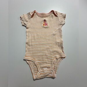 3/$10 Carter’s Striped Orange and White Kids One Piece 9M